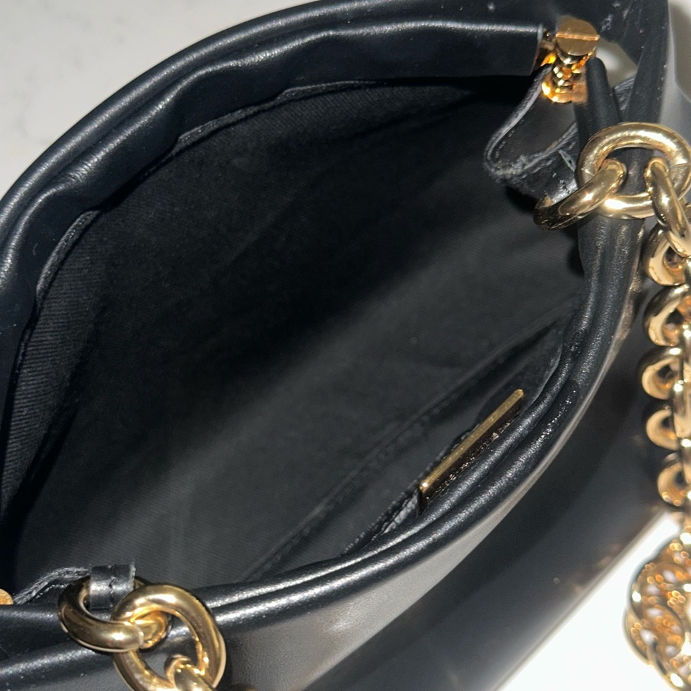 DeMellier Black and Gold Clutch with Sleek Design - Picture 3 of 8
